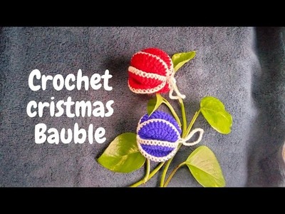 How to crochet Christmas Baubles ornaments Tutorial ll Crochet Christmas Baubles ll