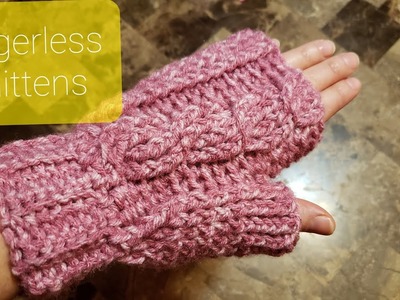 How to crochet fingerless gloves with cable
