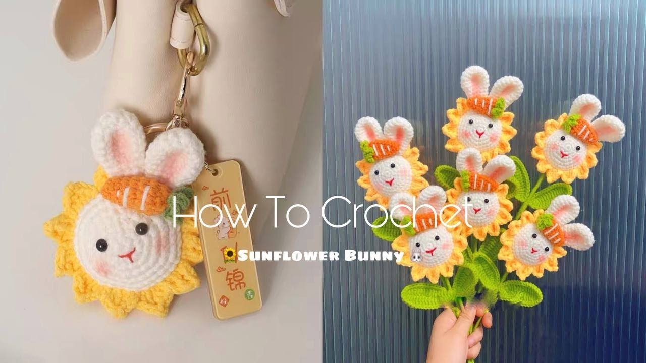 How To Crochet Sunflower Bunny | Simple & Cute