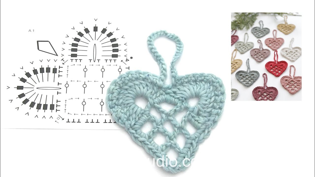 How to crochet the heart in DROPS Extra 0-1586