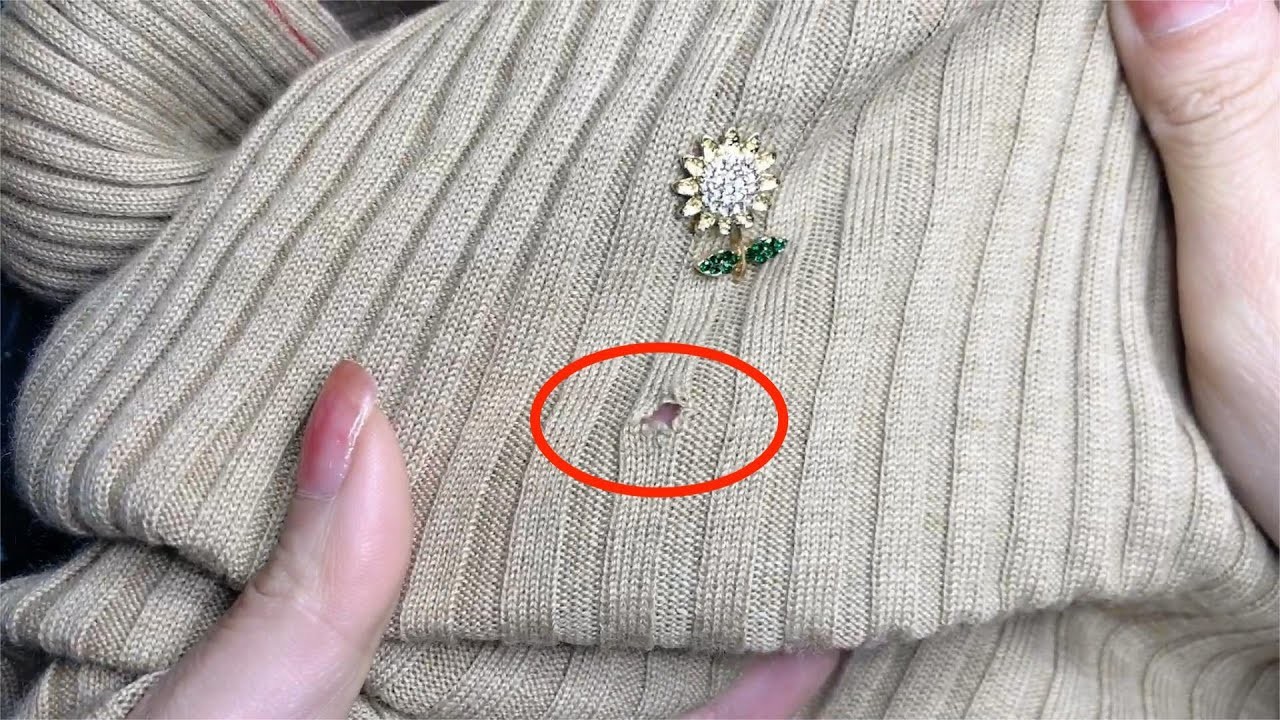 How to Fix Moth Holes or Small Tears in Knitted Sweaters