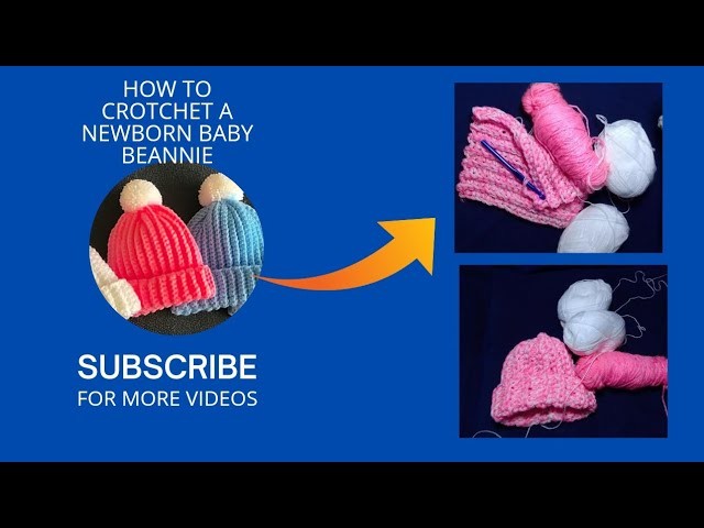 HOW TO MAKE A NEWBORN BABY WOOLEN BEANIE (TUTORIAL FOR 0-8 MONTHS)