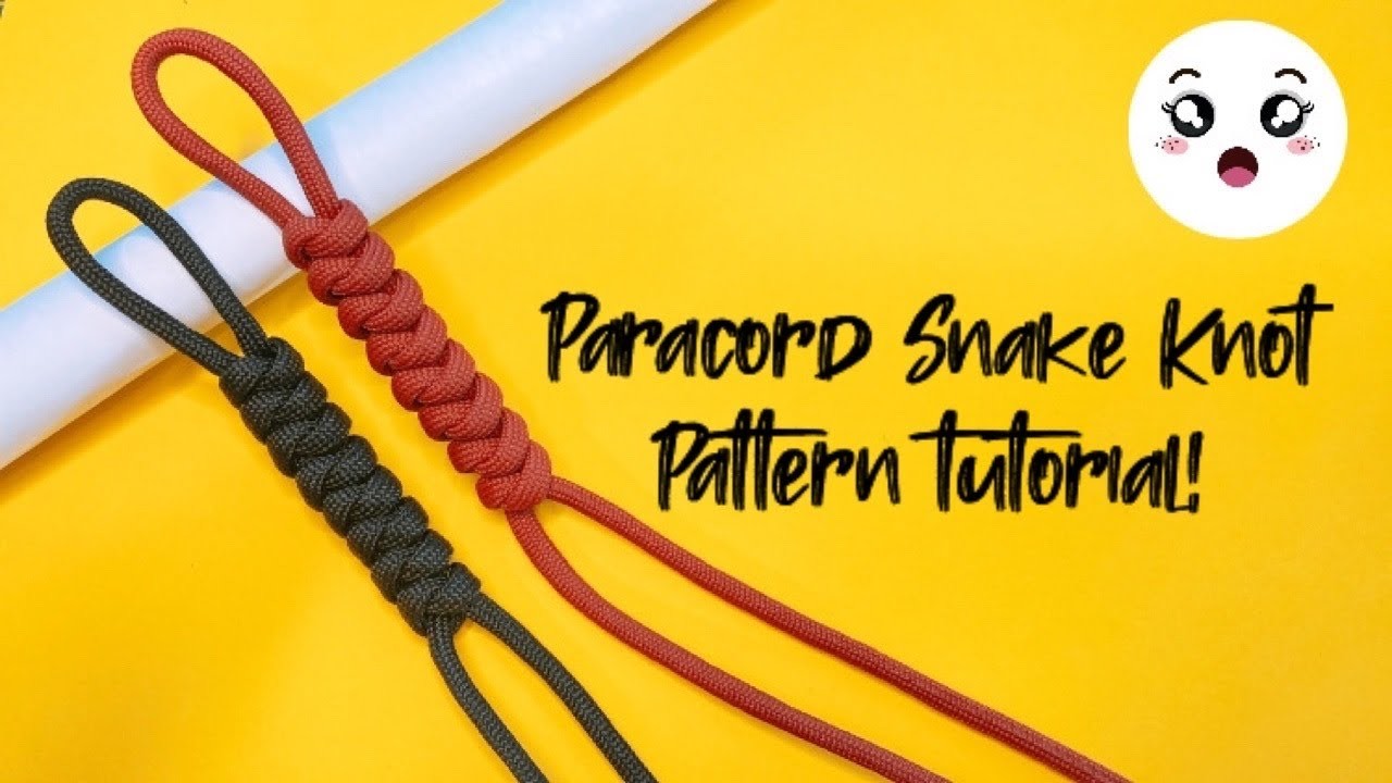 How to make a paracord snake knot pattern tutorial for beginners!