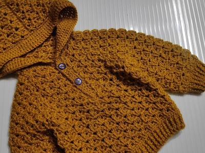 How to make crochet hoodie pullover.sweater for boys and girls. . part 1. 