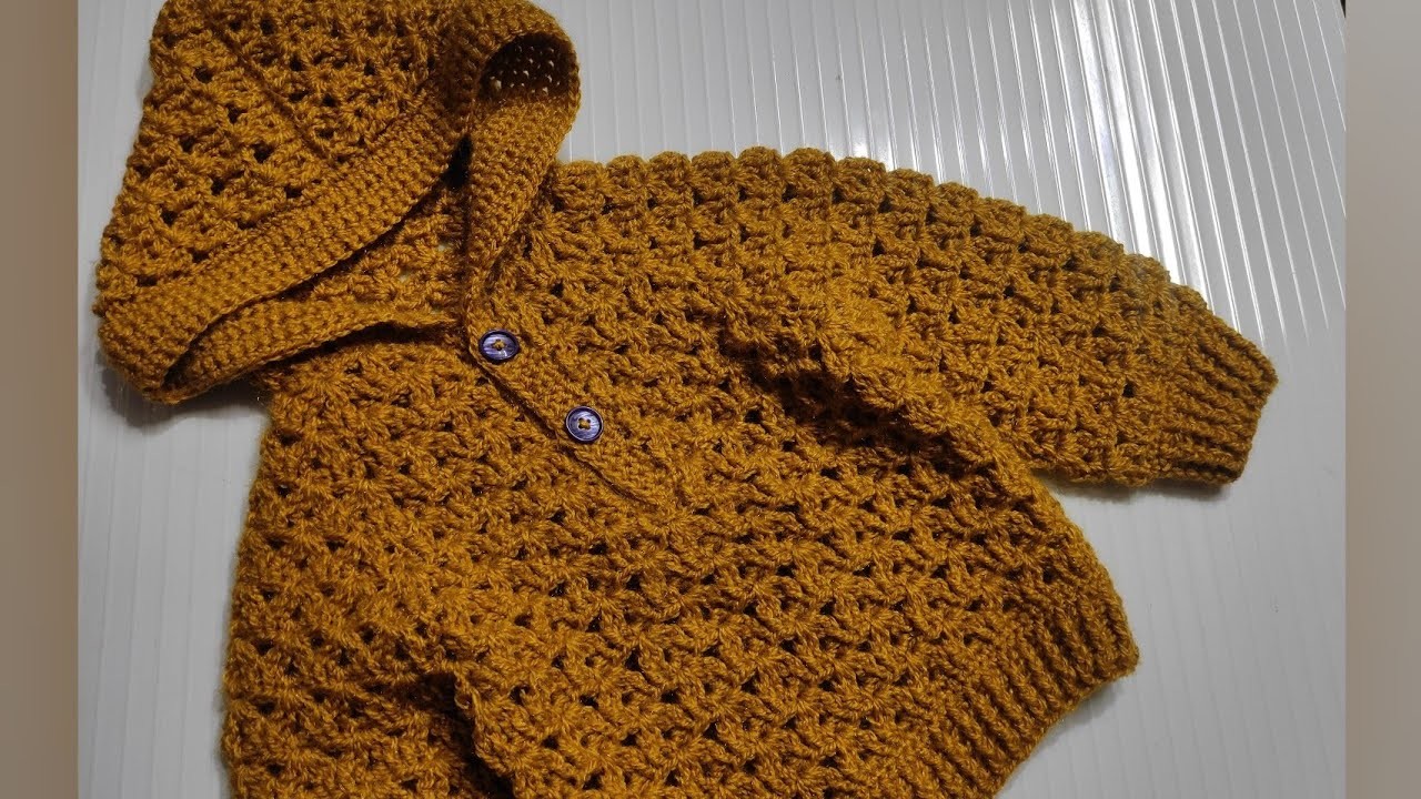 How to make crochet hoodie pullover.sweater for boys and girls. . part 1. 