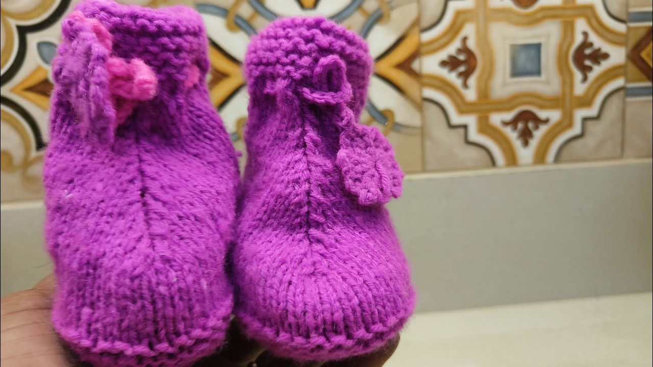 Knitting baby Booties.By Indiaknittingcompany ????(0to12)months