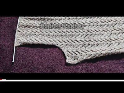 Knitting Ladies Jacket ( Part - 2) arm hole cutting Radhey Radhey.
