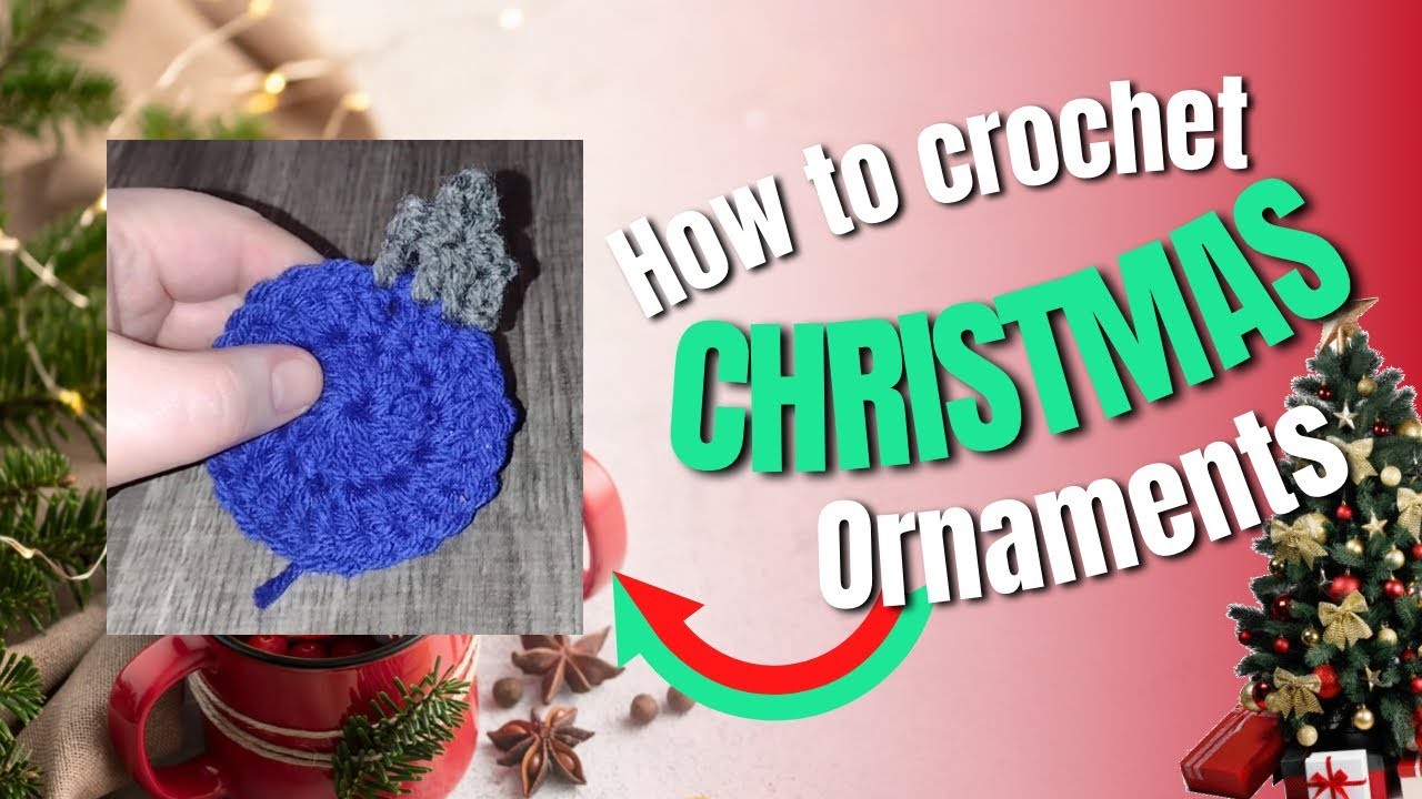 MERRY CHRISTMAS! How to Crochet a Christmas Ornament (Bobble or Ball)