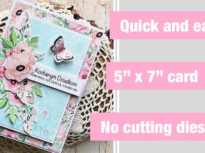No cutting dies require. quick and easy card tutorial #fussycutting #quickcard #altairart