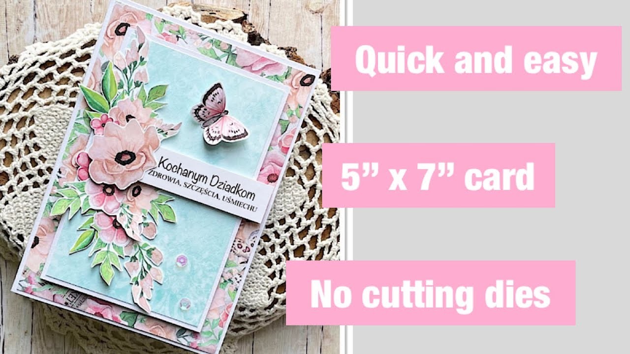 No cutting dies require. quick and easy card tutorial #fussycutting #quickcard #altairart