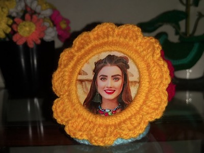 Photo frame????️???? made with Crockett ???? part 1 #decoration #homedesign #crochet #unique#croche