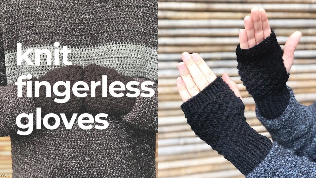 Trento Fingerless Gloves Knitting Video Tutorial in 5 Sizes