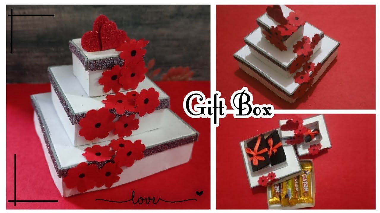 Valentine's day gift | Gift Box making idea | cake gift box | Gift Idea | paper craft | #craftideas