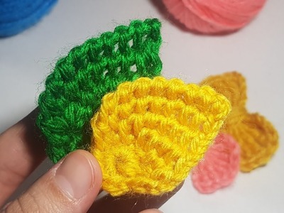 WOW!????Crochet: How to Crochet Tunisian Leaf for Beginners???? Free leaf pattern????????