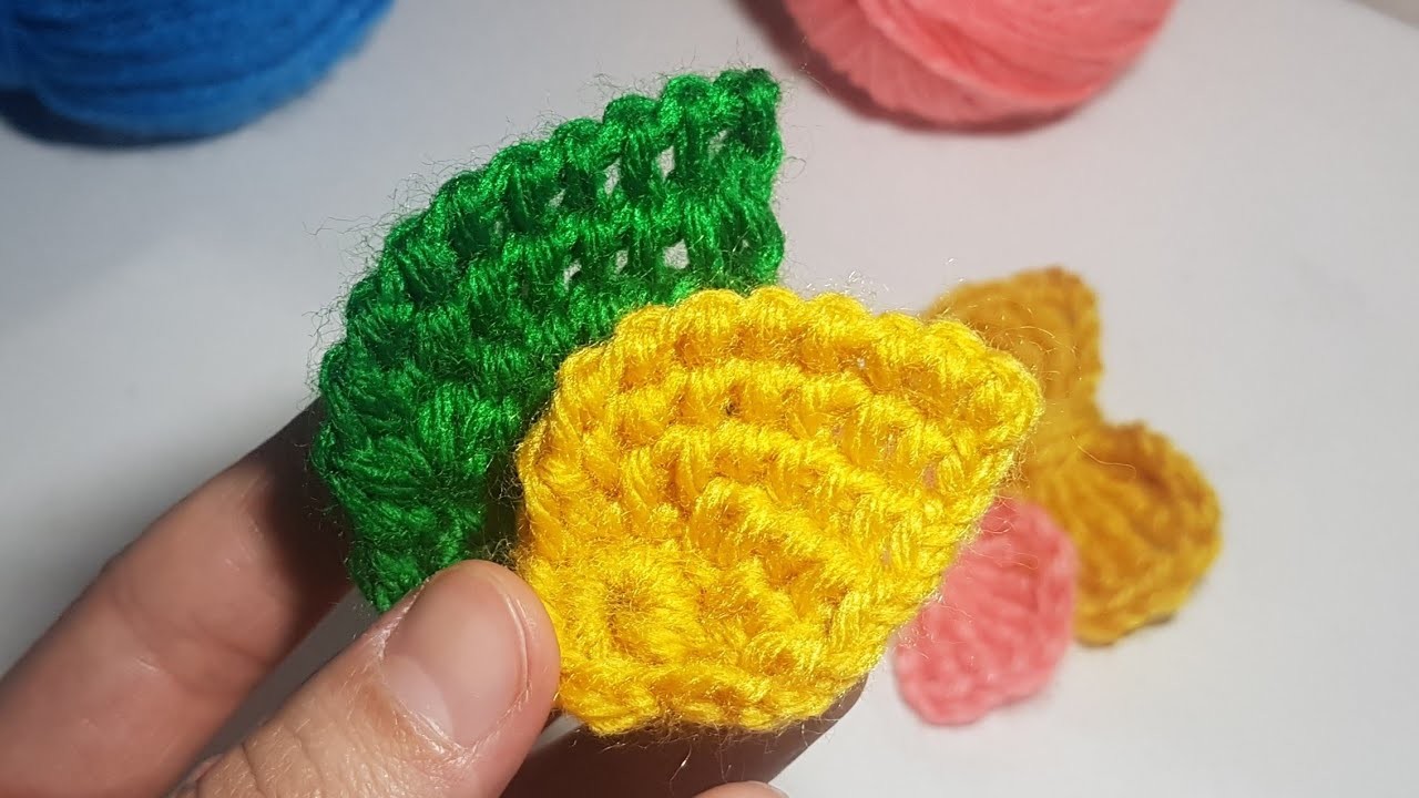 WOW!????Crochet: How to Crochet Tunisian Leaf for Beginners???? Free leaf pattern????????