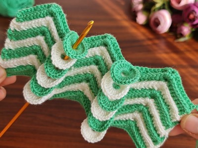 Wow!! Super knitting, how to make eye catching crochet model ???? Tığ işi göz alıcı örgü modeli