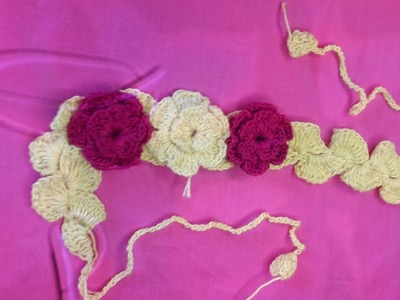 Assalamualikum. Alhamdulillah. easy crochet heirband tutorial. head band.baby girl heirband.