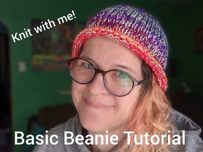Basic Beanie with a Rolled Brim on Circular Needles | FREE TUTORIAL +  PATTERN