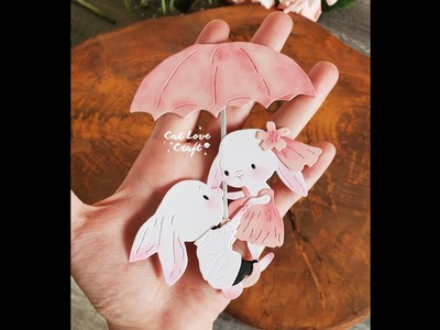 Bride & Groom Umbrella Rabbit Metal Cutting Dies Scrapbooking Stencil Die Cuts DIY Craft Embossing