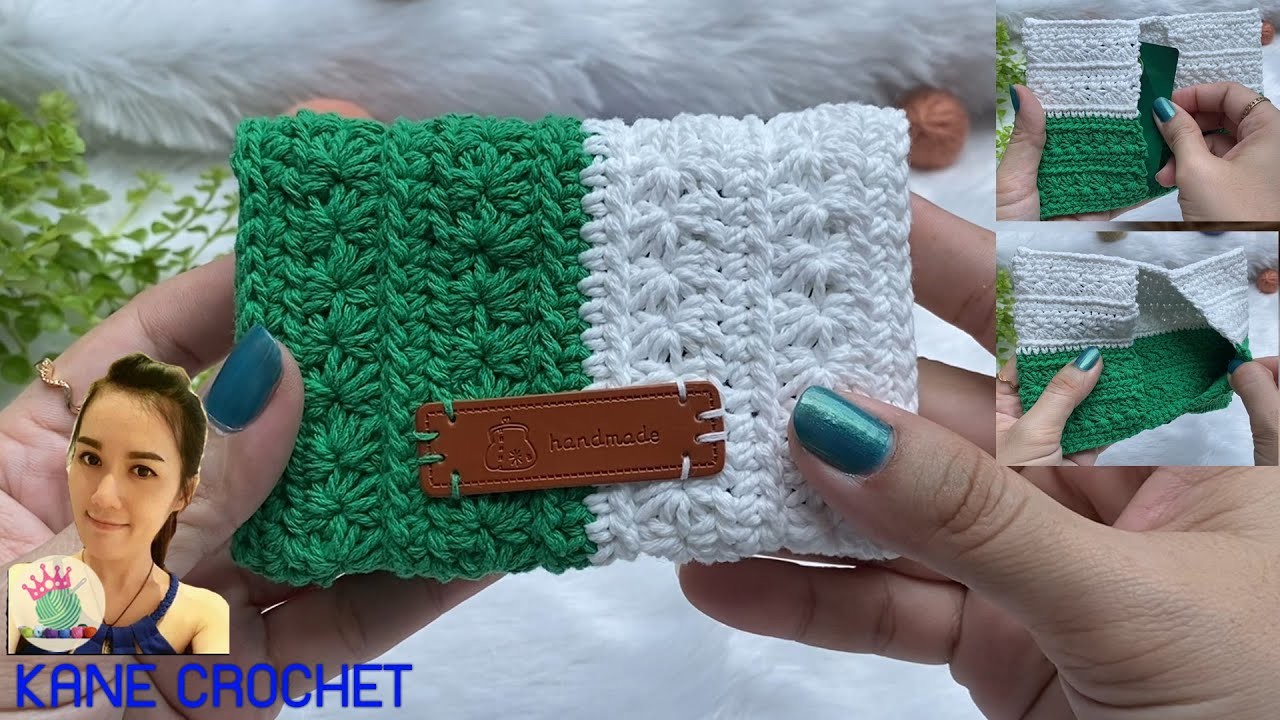 Crochet card holder | Two pockets crochet card holder star stitch | Christmas gift ideas 2022 ????????