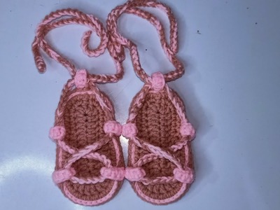 CROCHET SANDALS FOR BABY GIRL 0-3MONTHS OLD SIZE 10CM