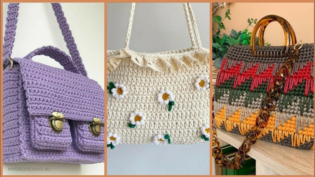 Gorgeous And New Crochet Handknitt Bags Purse Design Ideas