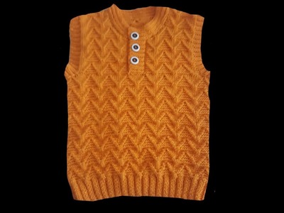 Half sweater knitting designs for boys 3-5 years