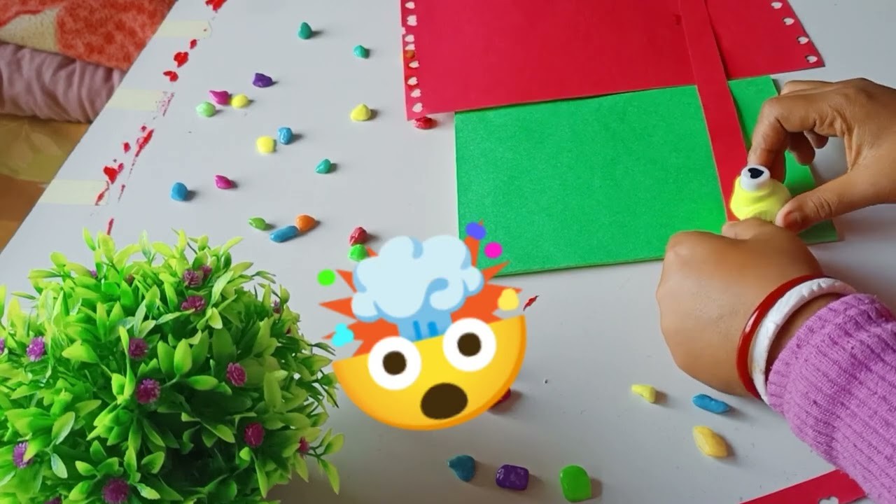 How to make a simple greeting card|stepbystep|beautiful card making for kids|new year greeting card|