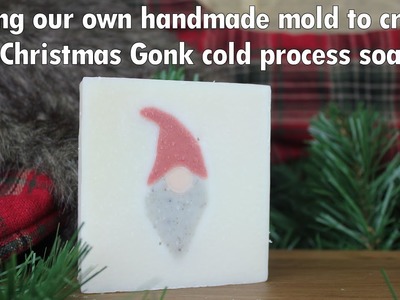 How we made our cold process Christmas Gonk. Gnome candy cane scented soap
