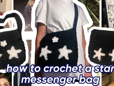 ☆ Messenger star crochet bag tutorial ☆ ????????????