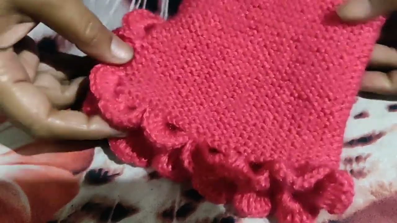 New Born Baby Handmade Woollen Cap or Hat or Topa or Topi | Handmade Woollen Tutorials in One Color