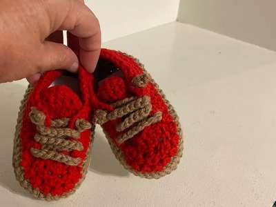 Part #1 crochet baby fancy shoes