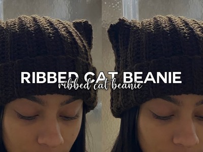 ❀ Ribbed Cat Beanie ❀ | Dayannas Creations