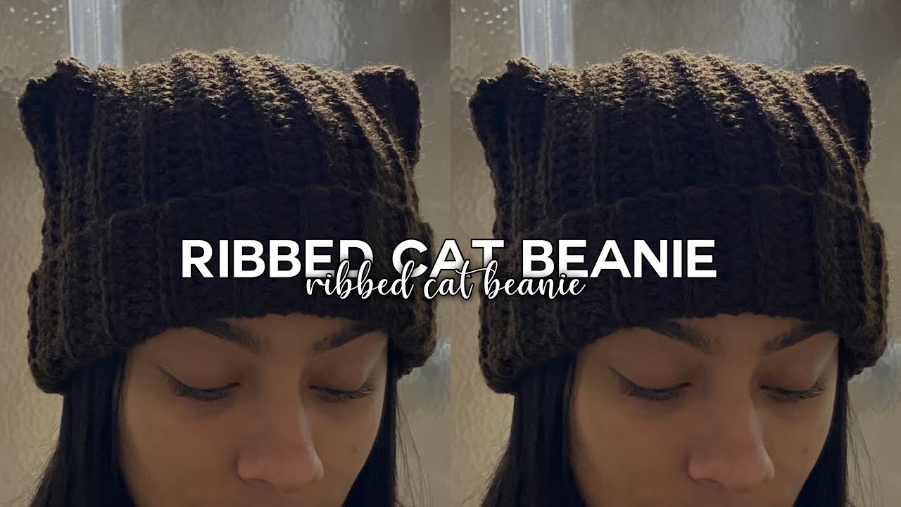 ❀ Ribbed Cat Beanie ❀ | Dayannas Creations