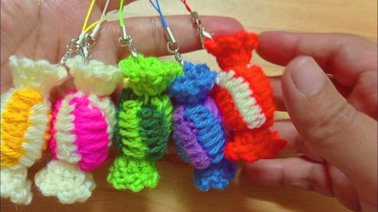 Super Easy Crochet.Lovely And Sweet Candy ???? Keychain.