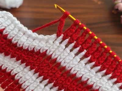 Wow!!super easy tunisian knitting pattern ???? how to make tunisian hat,sweater,babyblanket model