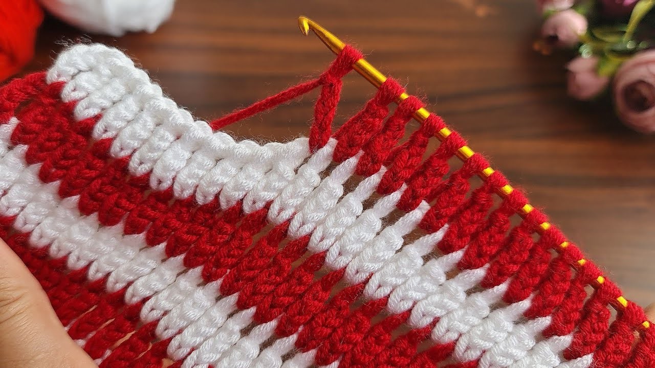 Wow!!super easy tunisian knitting pattern ???? how to make tunisian hat,sweater,babyblanket model