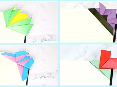 4 Easy Corner Bookmarks Perfect for Beginners ✨ Lotus. Butterfly. Samurai Helmet. Heart