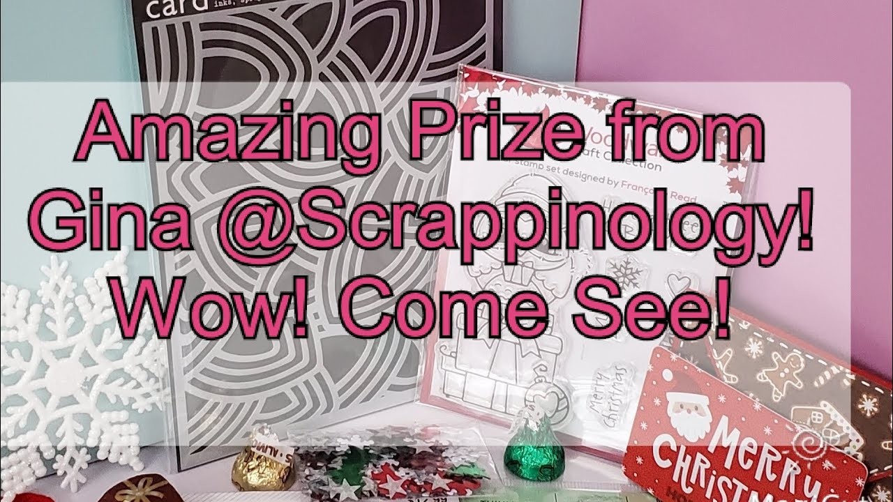Amazing Prize from Gina @Scrappinology! Come see! #papercraft #christmascrafts
