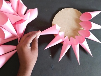 Beautiful wall hanging craft.Paper craft for home decoration.Paper flower wall hanging