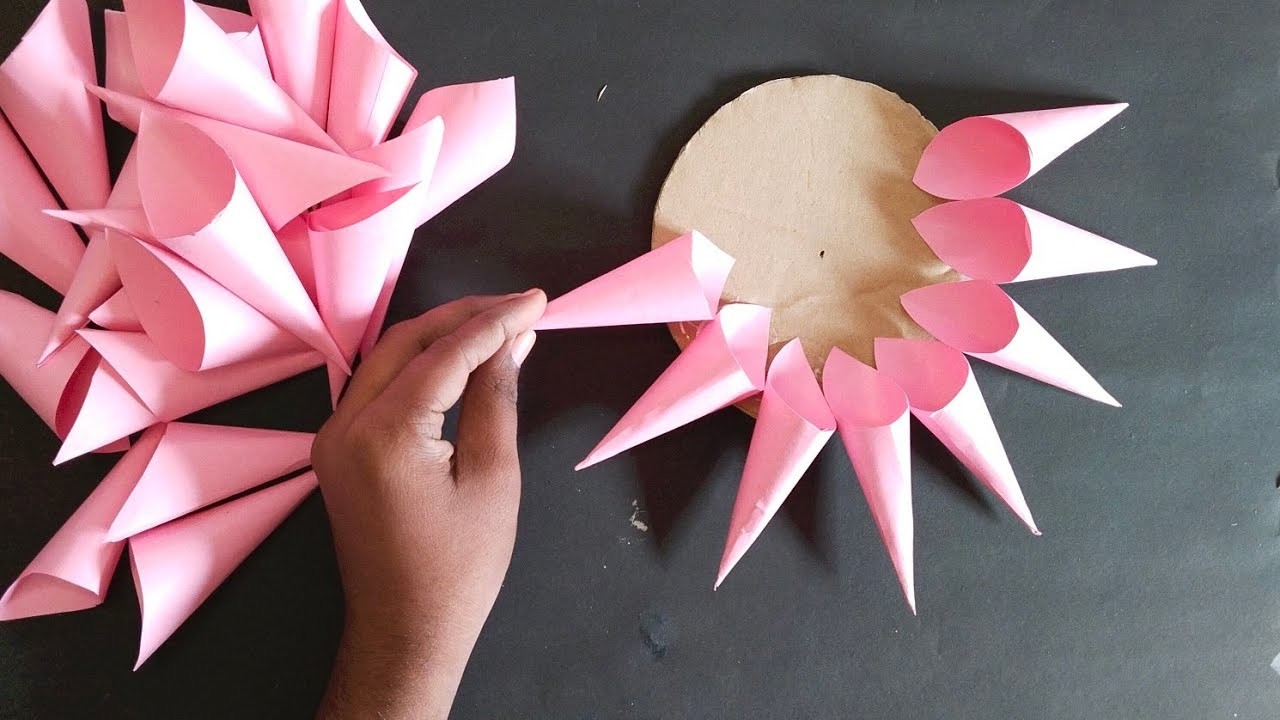 Beautiful wall hanging craft.Paper craft for home decoration.Paper flower wall hanging