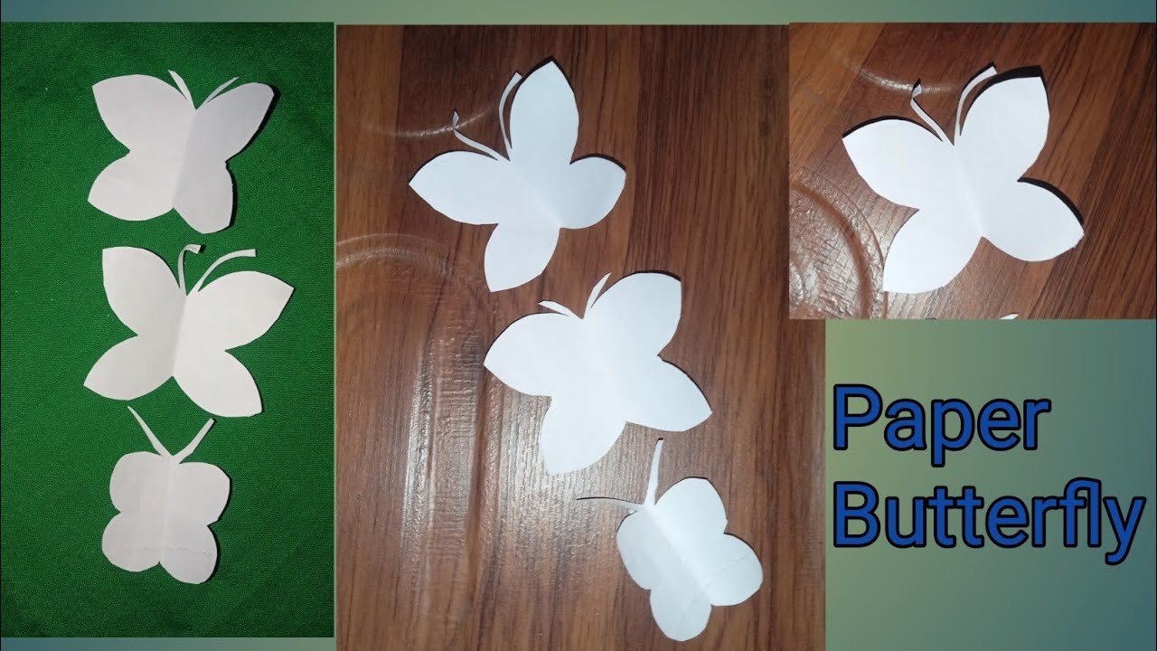 Butterfly ???? Easy Paper Craft Butterfly.White Paper.PB Art & Craft