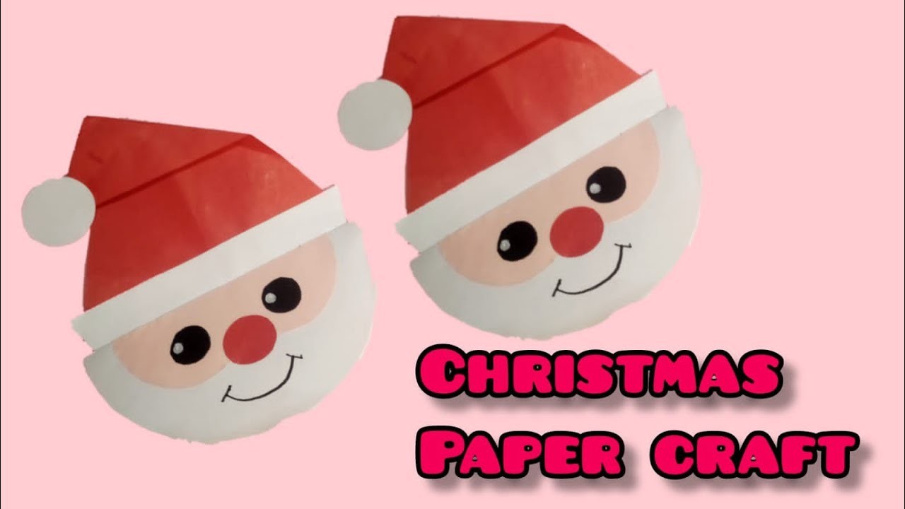 Christmas Santa Claus Craft | Santa Face Craft | Origami Paper Craft #santaclaus #santaclauscraft