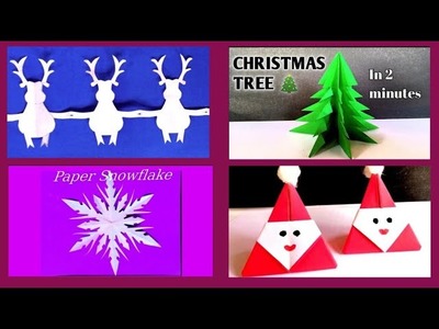 Christmas Special 5 paper crafts | Christmas decoration ideas Christmas ????⛄