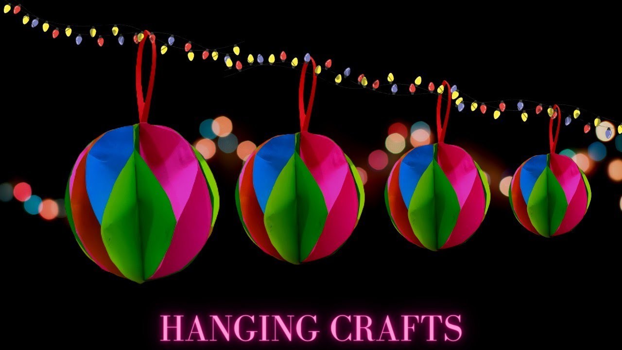 Colorful Hanging ball.Paper crafts.Bk crafts
