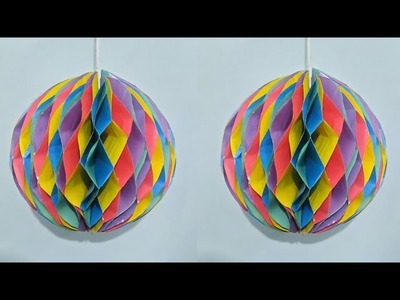 Decoration ldeas|DIY Paper BallDIY TissuePaper Honeycomb BallFestival Decoration Ideas