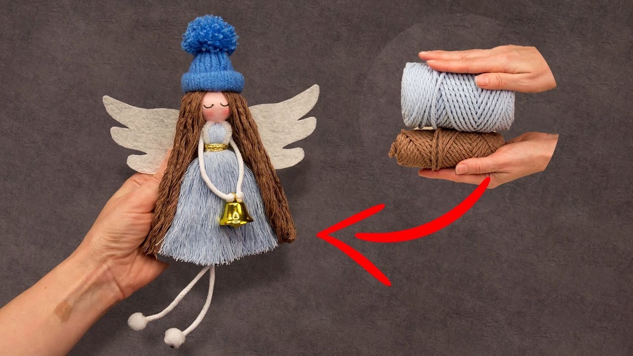 DIY a doll out of macrame cord easily - you will like such an idea!