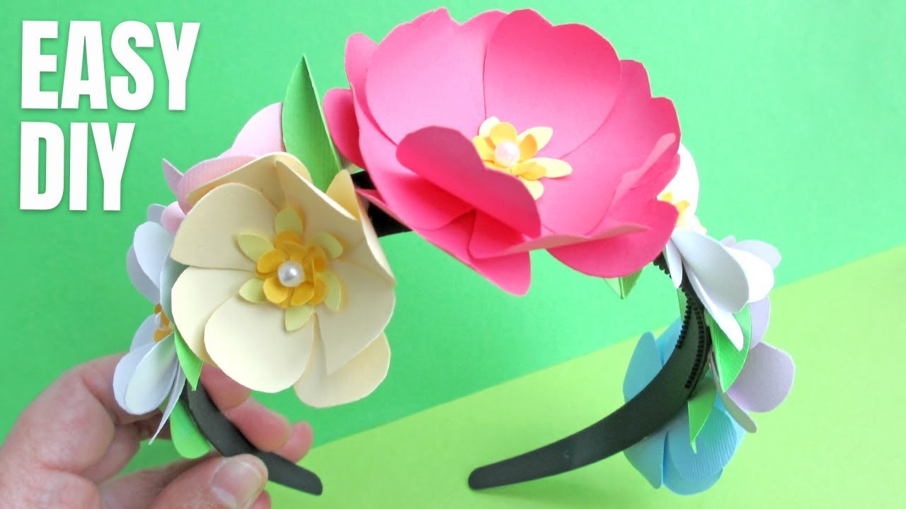 DIY Easy Flower Crown Headband ????????????️???? | #hairaccessories  | Paper Flower | #tiara