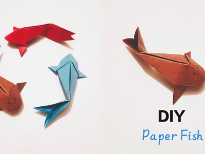 DIY Paper Fish | Easy Origami paper fish | Paper crafts | School crafts | Tiny Life