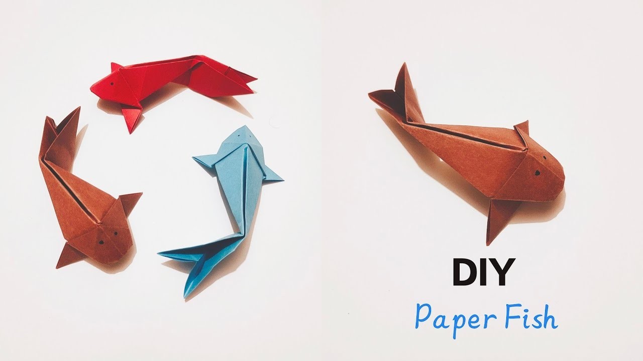 DIY Paper Fish | Easy Origami paper fish | Paper crafts | School crafts | Tiny Life